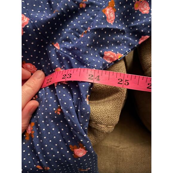 Matilda Jane size XL Floral Polka Dot Ruffle Trim Long Sleeve Peplum Blouse - Picture 10 of 11